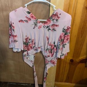 Pink Floral Blouse